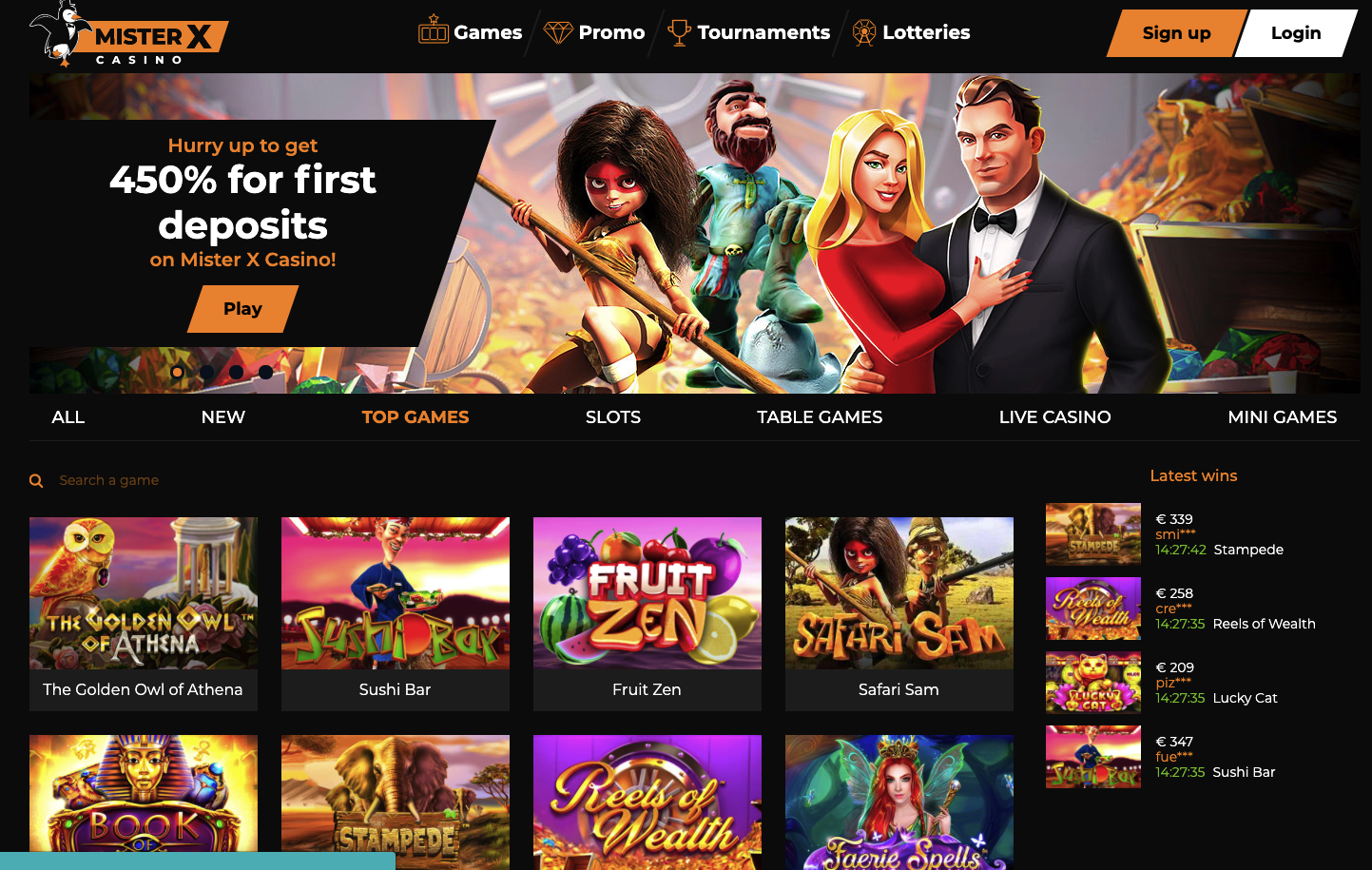 Mister X Casino Review > Scam or Legit? + Collect 450% Bonus!