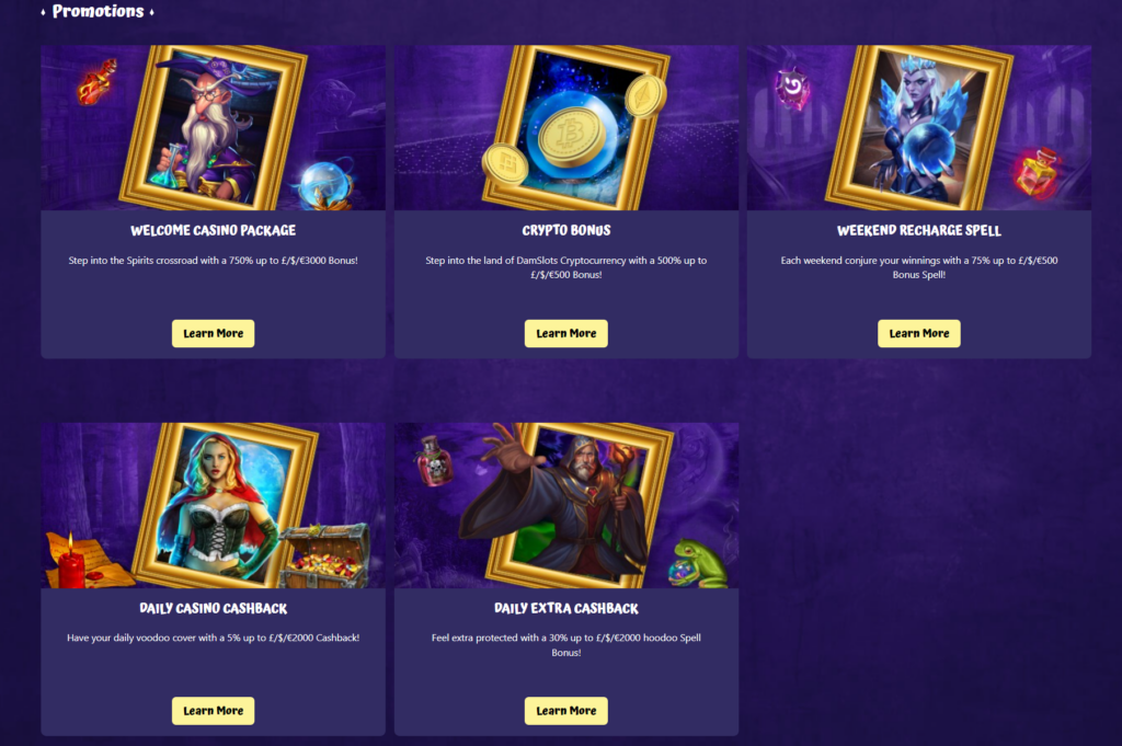 Damslots Casino Offers